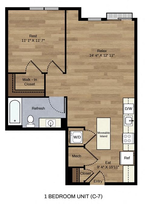 One Bedroom One Bath